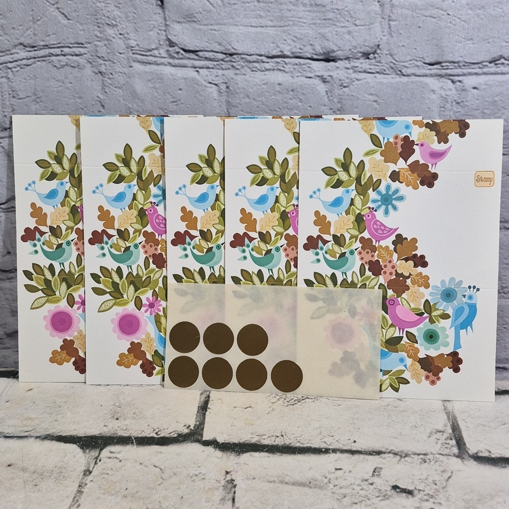 Vintage Fold And Send Postalettes ‎ By Current Partridges Stationary Lot Of 5